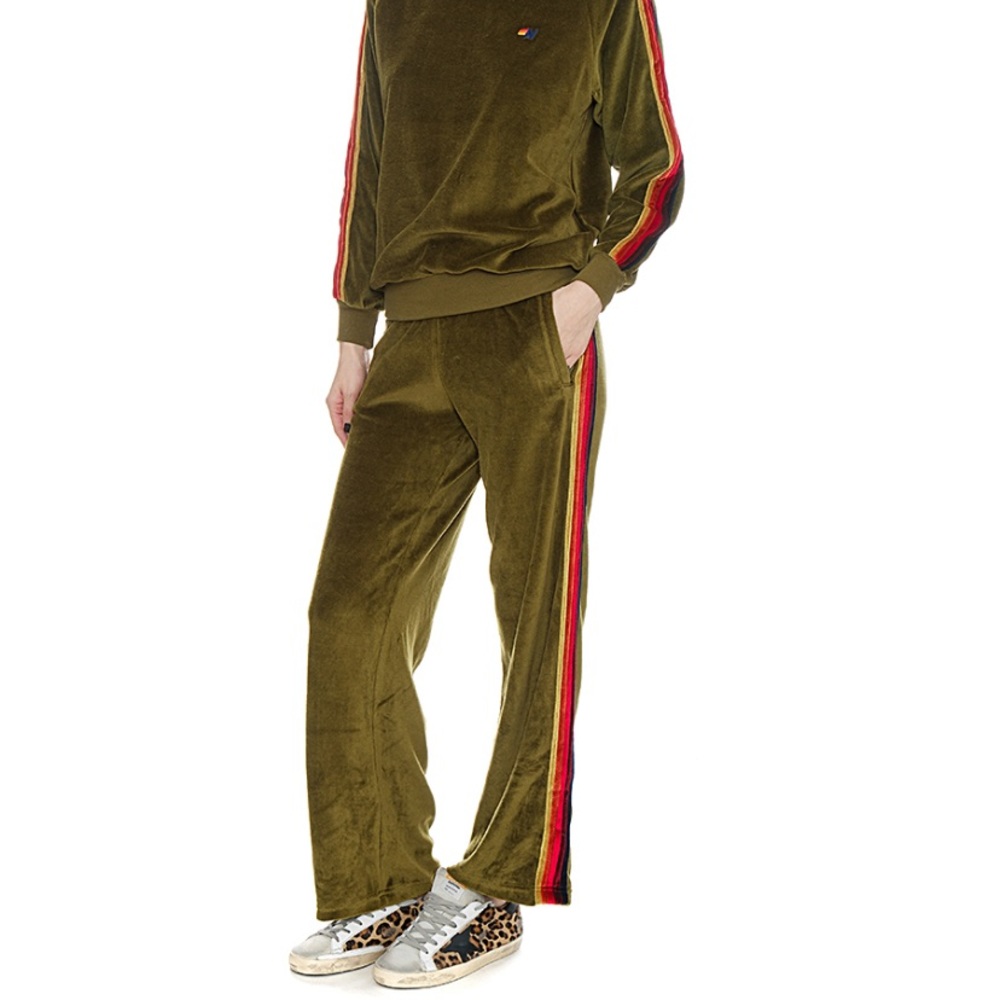 Aviator Nation Women’s Wide Leg Velour Sweatpants